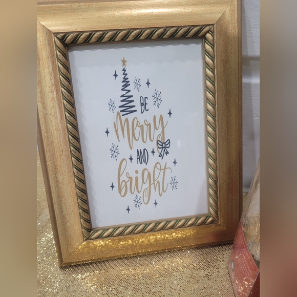 GOLD THEME Table Christmas Decor 4 items - Picture 4 of 7